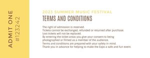 musical, musician, event, Yellow Summer Music Festival Ticket Template