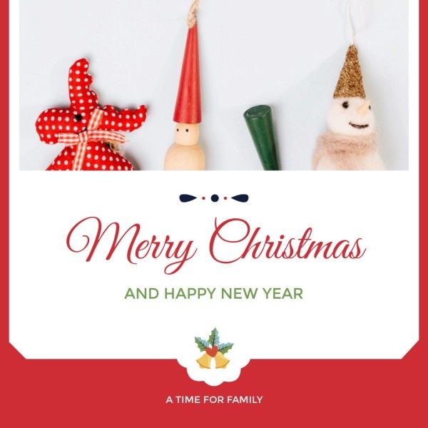holiday, greeting, wishing, Simple Merry Christmas Blessing Instagram Post   Instagram Post Template