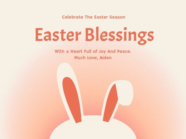 Pink Easter Blessing Card