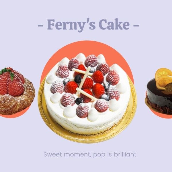おいしいケーキデザートブランディングセールポスト Instagram投稿