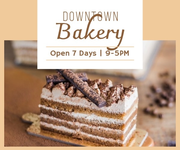 Downtown Bakery Business Facebook Post Facebook Post