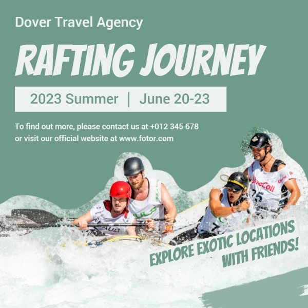 Green Rafting Journey Instagram Post