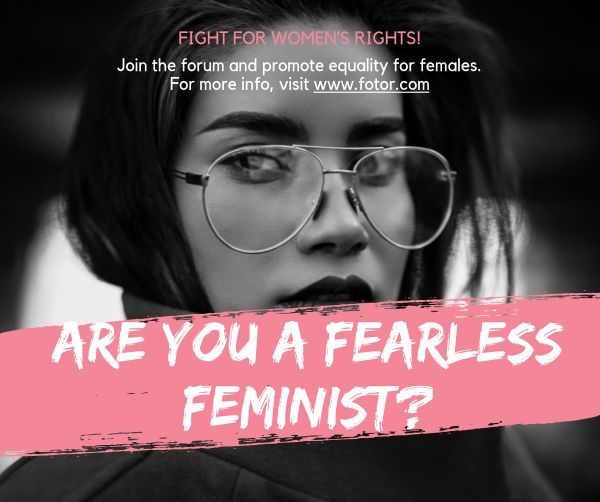 Customizable Black Feminist Campaign Poster Facebook Post Templates
