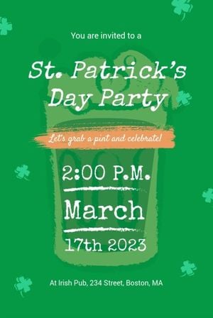 st.patrick day, saint patrick, irish, St. Patrick Day Pinterest Post Template