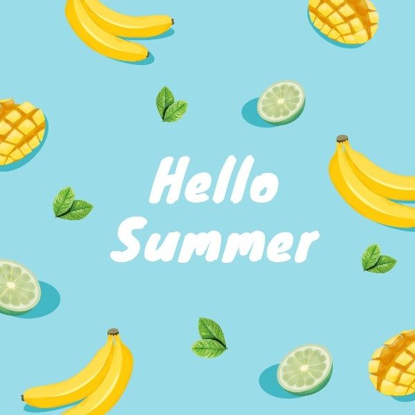 Hello Summer Instagram Post Template and Ideas for Design | Fotor