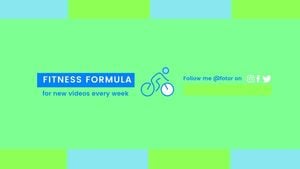 Green And Blue Fitness Video Subscribe Youtube Channel Art
