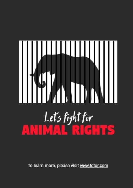 Black Animal Rights Post Flyer