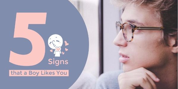 couple, relationship, date, Boy Likes You Signs Twitter Post Template