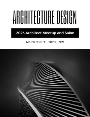黒と白の建築デザインイベントプログラム プログラム