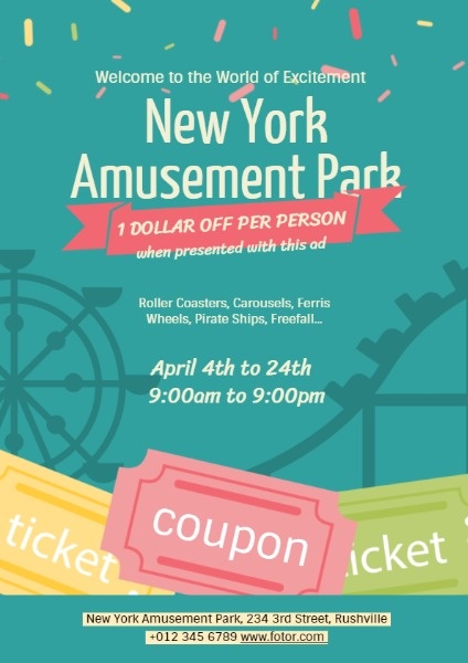 Amusement Park Ads Flyer