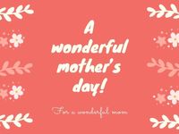 greeting, gratitude, flower, Wonderful Mother's Day Card Template