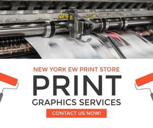 store, print service, printing shop, Printing Service Ads Facebook Post Template