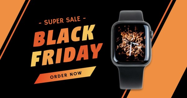 Black Apple Watch Super Black Friday Sale Facebook App Ad