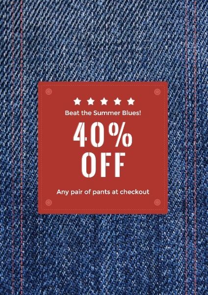 Jeans Sale Poster