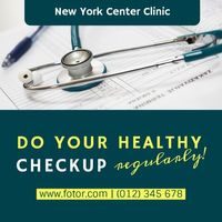 stethoscope, hospital, medical, Healthy Checkup Instagram Post Template