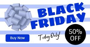 ecommerce, ads, retail, Blue Black Friday Discount Facebook Ad Medium Template