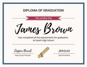 Diploma of Graduation Certificate