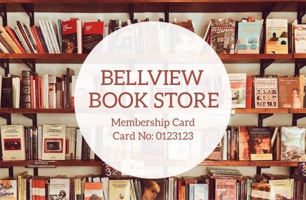 vip card, vip, book sotre membership, Book Store Membership Card ID Card Template