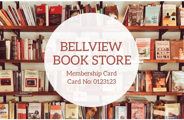 Book Store Membership Card ID Card