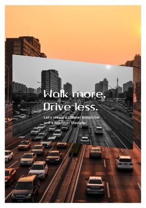 green travel, traffic, transport, Environmental Protection Quote Green Commuting Poster Template