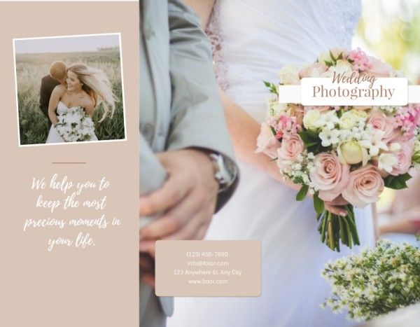  marketing,  business,  company, Wedding Photography  Brochure Template