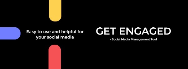 Black Social Media Management Tool Facebook Cover