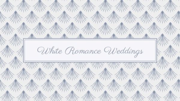白色婚礼图案YouTube横幅 Youtube频道封面