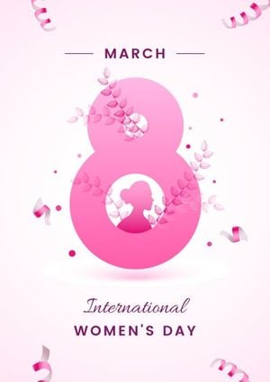 women power, happy womens day, woman, Pink International Womens Day Poster Template