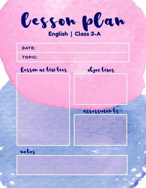 business, student, school, English Lesson Plan Template
