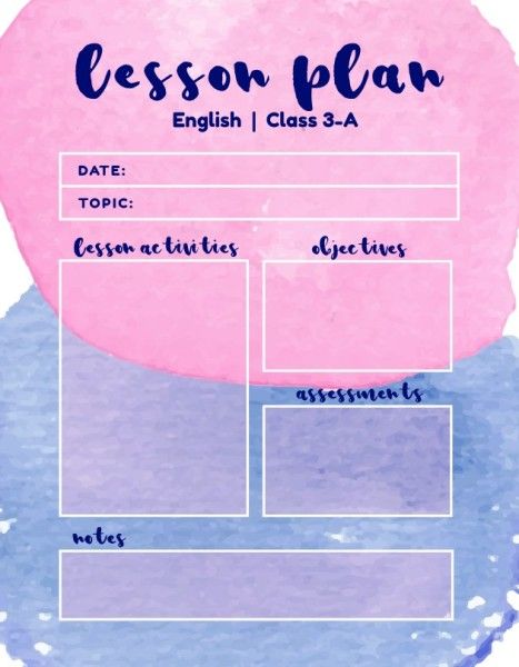 business, student, school, English Lesson Plan Template