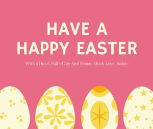 celebrate, festival, blessing, Pink Have A Happy Easter Facebook Post Template