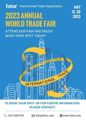 exposition, international, exhibition, World Trade Fair Poster Template