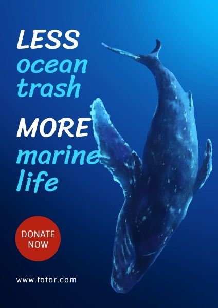public interest, charity, donate, Save Ocean Life Flyer Template