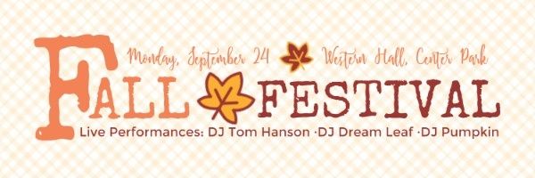 holiday, season, leaves, Fall Festival Banner Twitter Cover Template