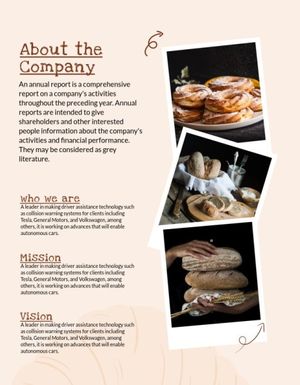 marketing, business, company, Bakery Monthly  Report Template