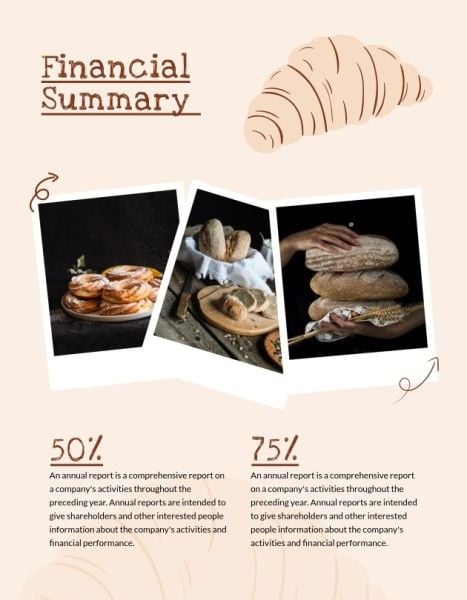 marketing,  business,  company, Bakery Monthly  Report Template
