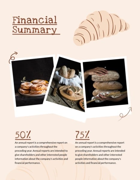 Bakery Monthly Report Template Report