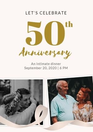 wedding, ceremony, party, 50th Anniversary Invitation Template