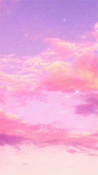粉红色漂亮的日落天空 手机壁纸