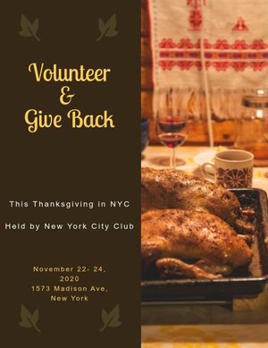 Thanksgiving Volunteering Event Program