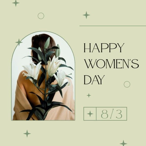 women's day, international women's day, march 8, Green Minimal International Womens Day Instagram Post Template