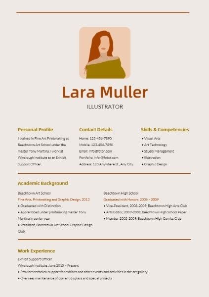 Abstract Illustrator CV Resume