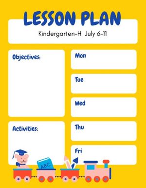 business, student, school, Yellow Lesson Plan Template