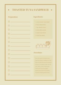 designer, designers, graphic design, Yellow Background Recipe Card Template