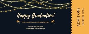 happy graduation, dinner, school, Graduation Party Ticket Template