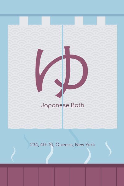 bathing, ゆ, bathroom, Japanese Bath Pinterest Post Template