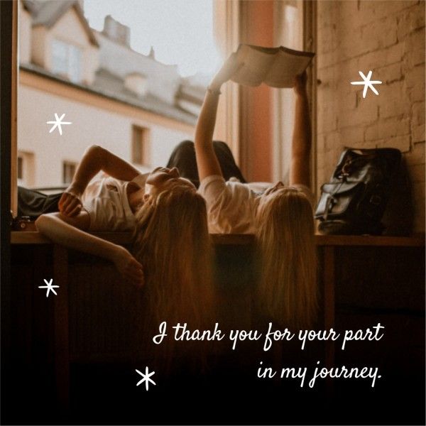 thank, friendship, thanks, Close Friends Instagram Post Template
