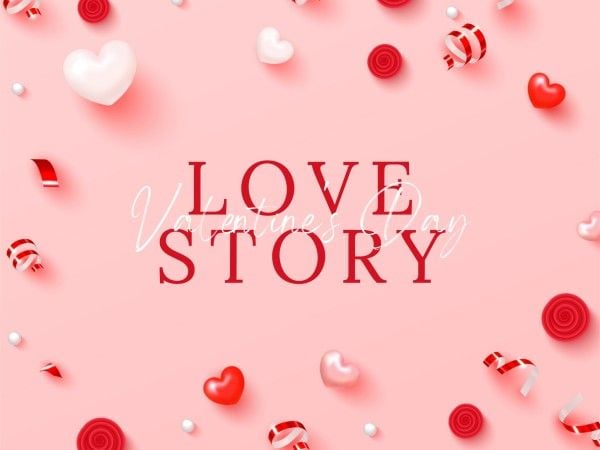 valentines day, life, clean, Pink Elegant Heart Valentine Love Card Template