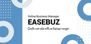 青と白のビジネス管理サイト ホームページ