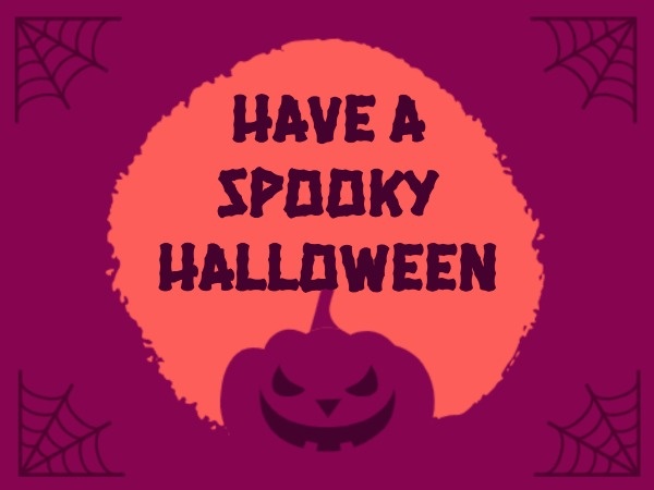 Purple Spooky Halloween Card